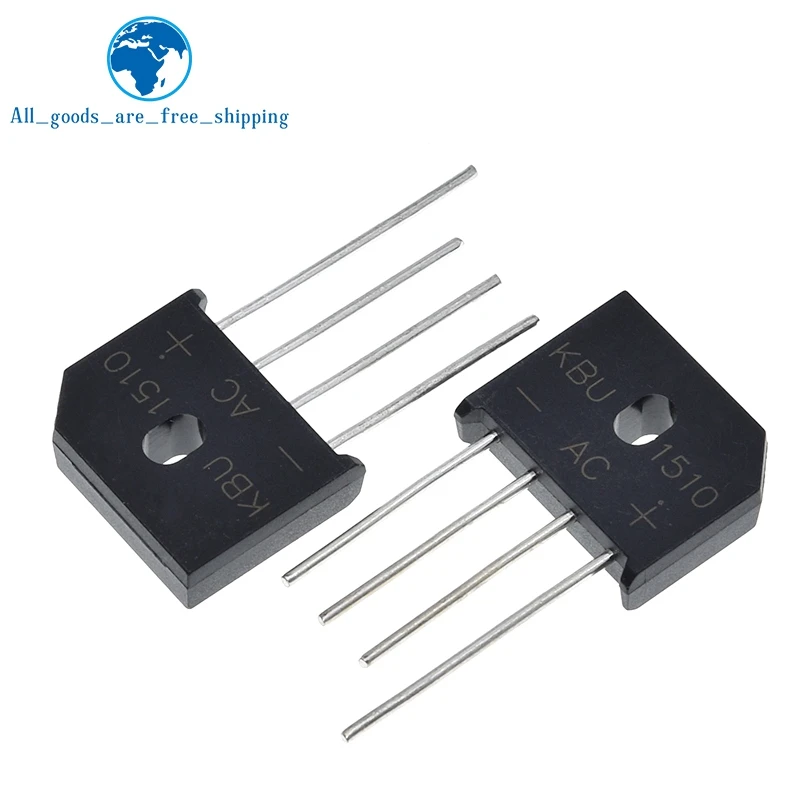 TZT 5/10PCS KBU1510 KBU-1510 15A 1000V KBU 1510
