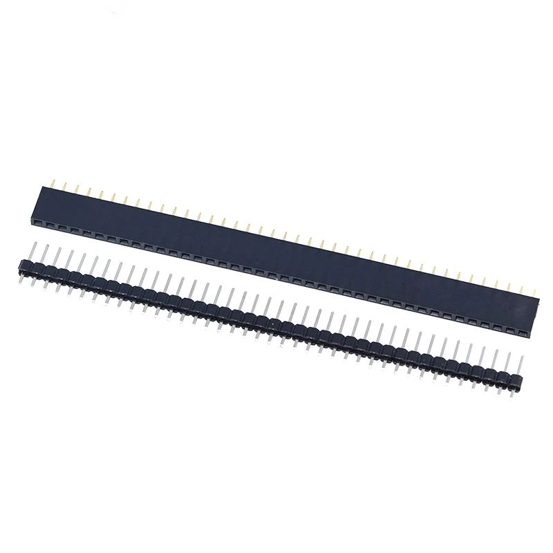 TZT 10/30pairs 20pcs 40 Pin 1x40 Single Row Male and Female 2.54 Breakable Pin Header