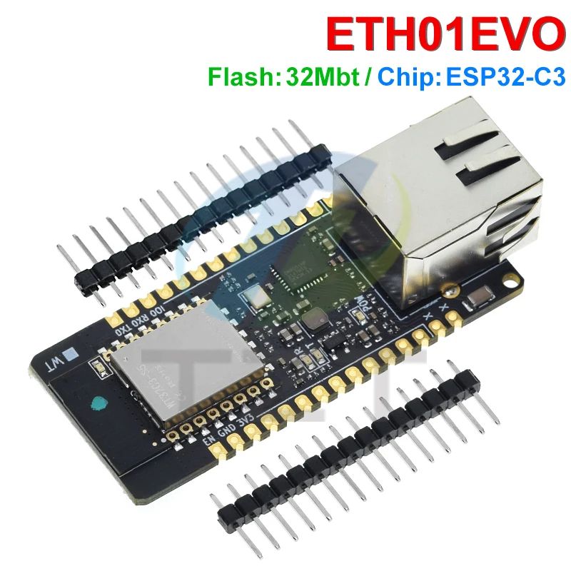 TZT ETH01-EVO Enlightenment Display ESP32-C3 Module Ethernet+Bluetooth+WIFI 3 in 1 Updated WT32-ETH01