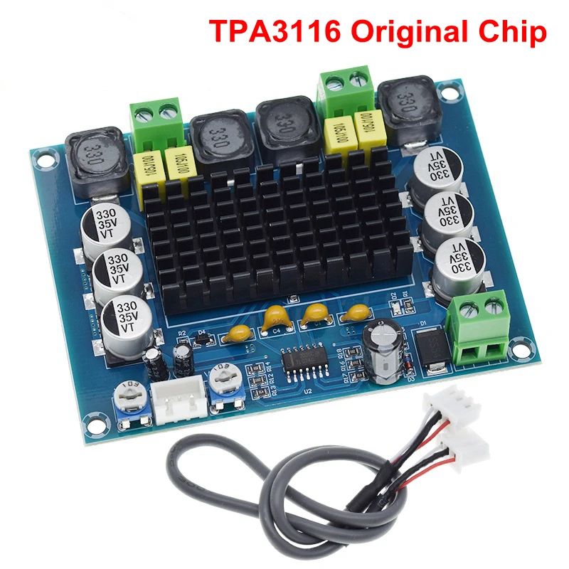 TZT 1/3/5PCS DC 12V 24V 120W*2 TPA3116 D2 Dual Channel digital Power audio amplifier board Original TPA3116