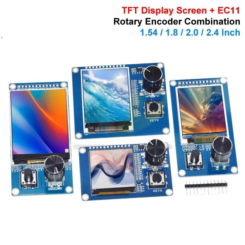 0.96/1.3/1.54/1.8/2.0/2.4 Inch TFT Display Screen With EC11 Rotary Encoder Combination Module SPI Interface LCD Display Screen