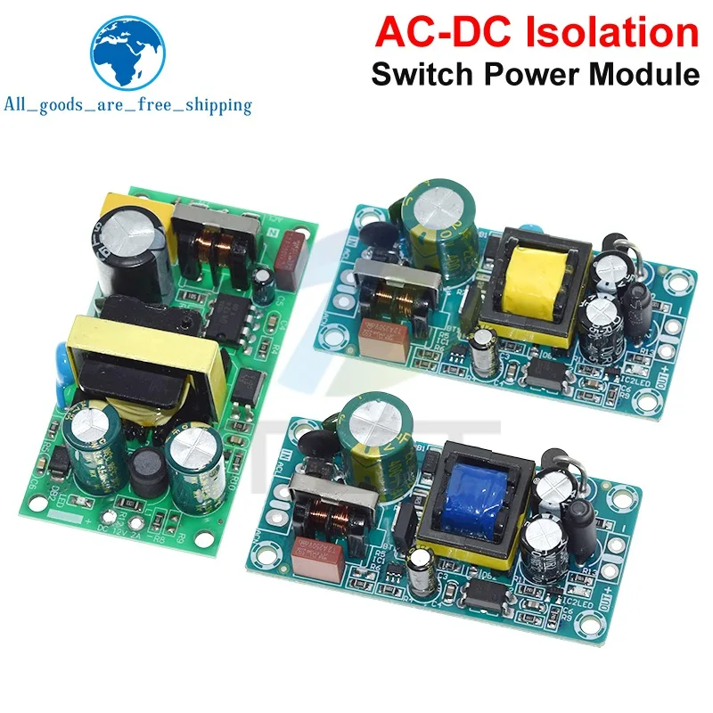 AC-DC 5V 2A 10W / 12V 1A 12W / 12V 2A Or 24V 1A 24W Switching Power Supply Module Bare Circuit 85-264V Board For Replace/Repair