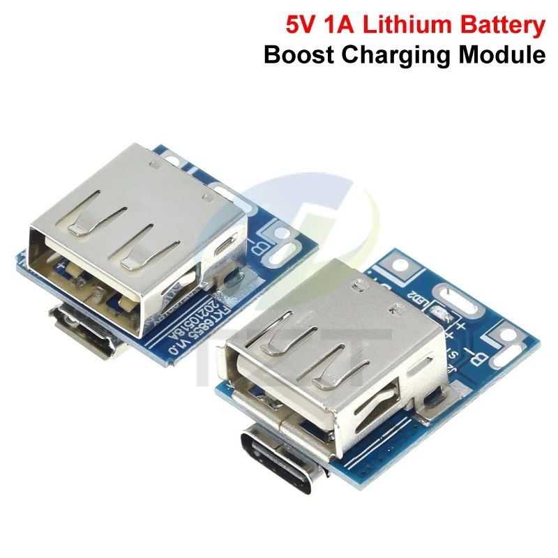 TZT 5V Boost Converter Step-Up Power Module Lithium Battery Charging Protection Board LED Display USB For DIY Charger 134N3P