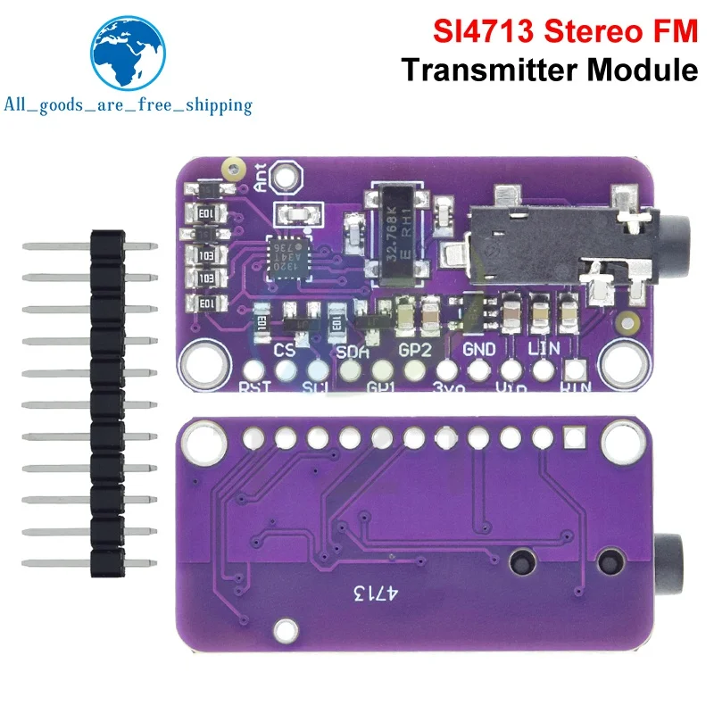1/3PCS FM Transmitter Module SI4713 Stereo Frequency Modulation CJMCU-4713 DC 3-5V Digital Wireless Radio MCU Controller