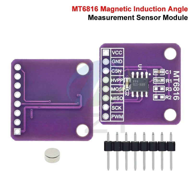 1/3PCS MT6816 High-speed And High-precision Magnetic Encoder Magnetic Induction Angle Measurement Sensor Module