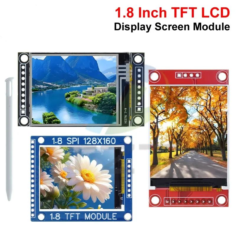1.8 Inch TFT LCD Module LCD Screen Module SPI Serial 51 Drive 4 IO Drive TFT Resolution 128*160 For Arduino With / Without Touch