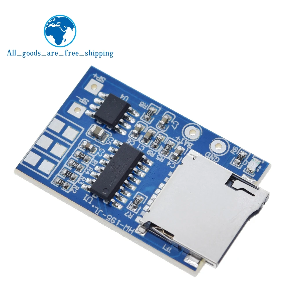 TZT 1/3PCS GPD2846A TF Card MP3 Decoder Board 2W Amplifier Module for Arduino GM Power Supply Module