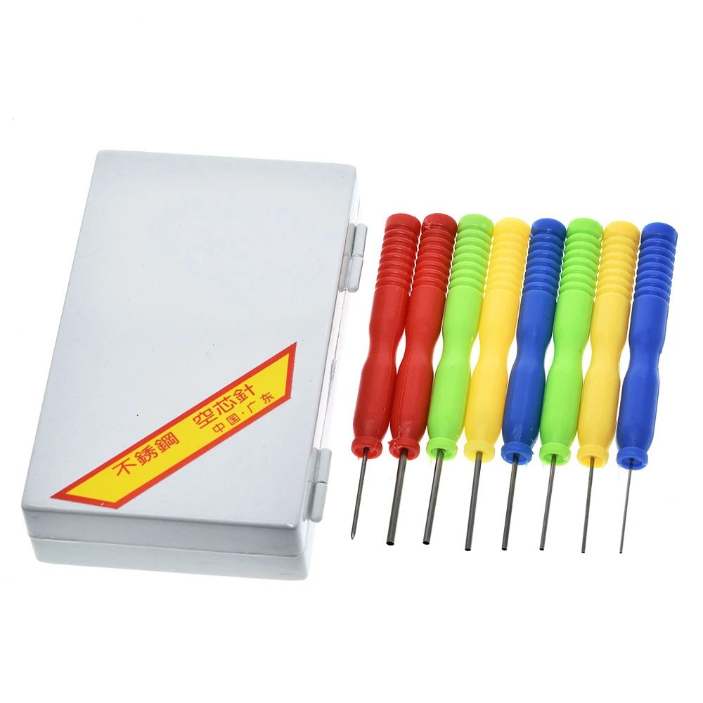 TZT Good Quality 8 Pcs/Lot Mixed Stainless Steel Non-stick Tin Hollow Core Needle Kits For Soldering Assist Accessories