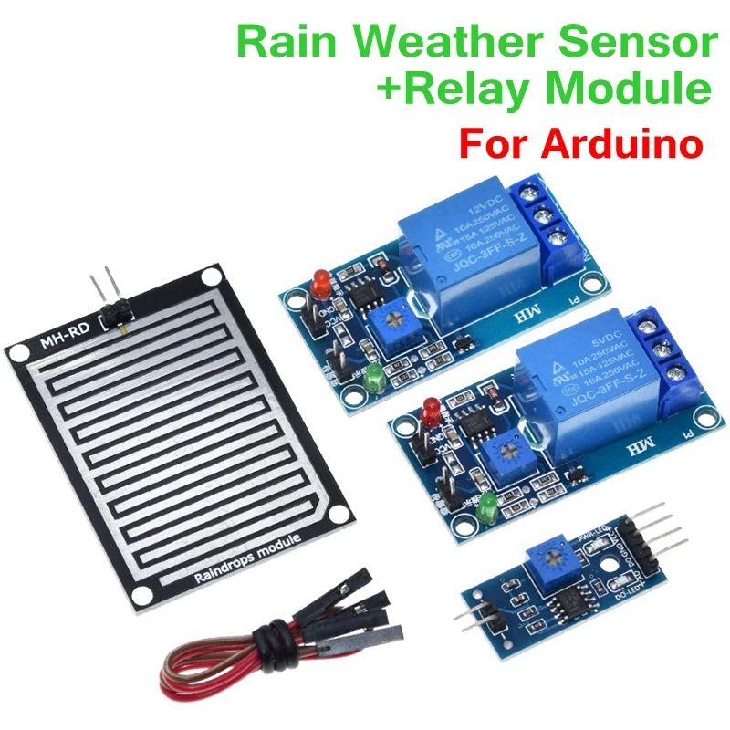 1/3PCS Snow Raindrops Detection Sensor Module Rain Weather Module Humidity For Arduino Relay Control Module Rain Water Sensor