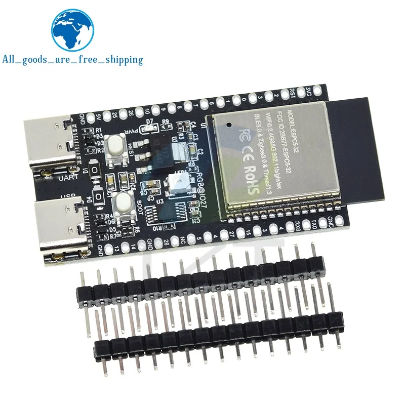 1/3PCS ESP32-C5-DevKitC-1 Development Board N4R2 With Dual-Band 2.4G/5G WiFi+Bluetooth ESP32-C5-WROOM-1 Module