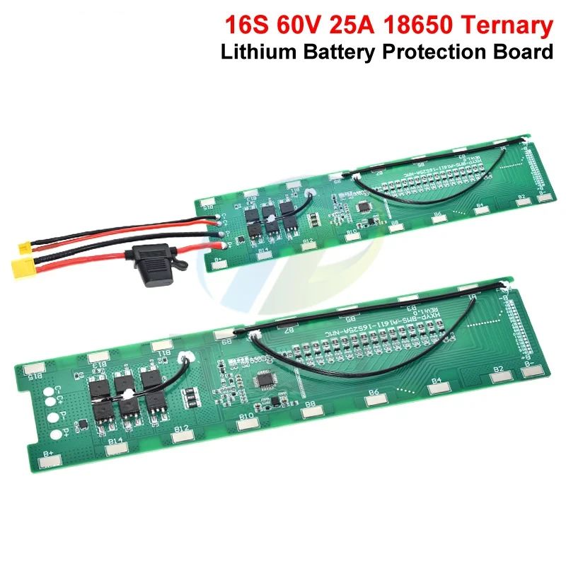 1/3PCS BMS 16S 60V 25A Lmo Ternary Li-ion Lithium 18650 Battery Charge Protection Board With Balance With Temperature Control
