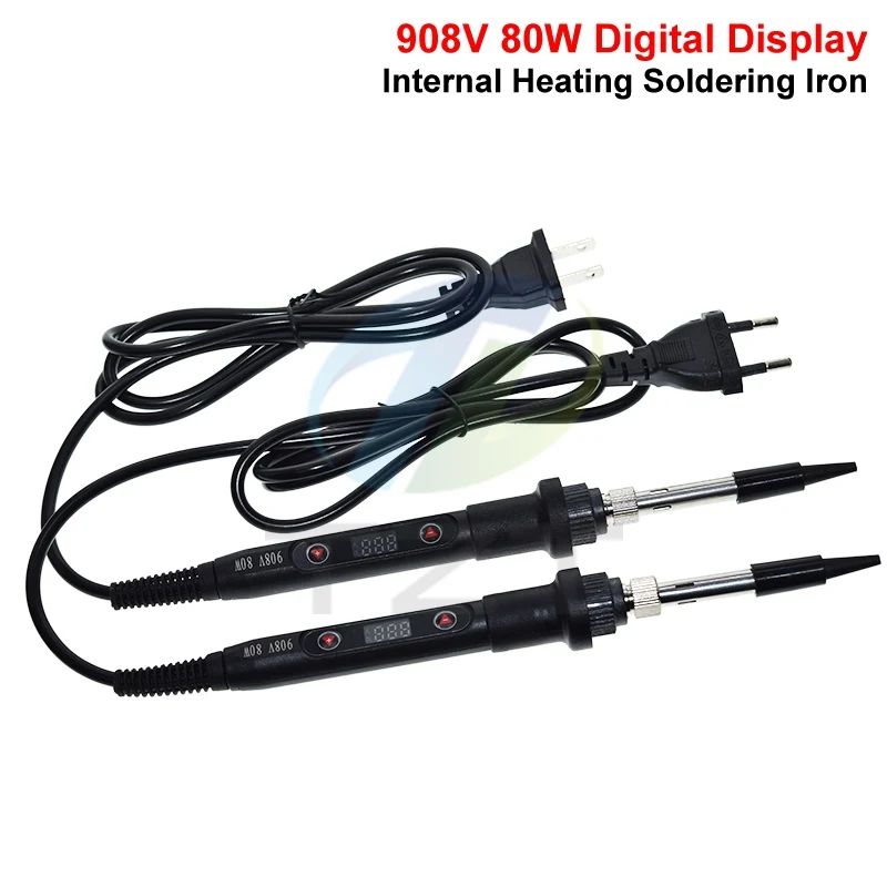 80W Electric Soldering Iron Adjustable Temperature 110V US Plug / 220V EU Plug Digital Display Electronic Welding Repair Tools