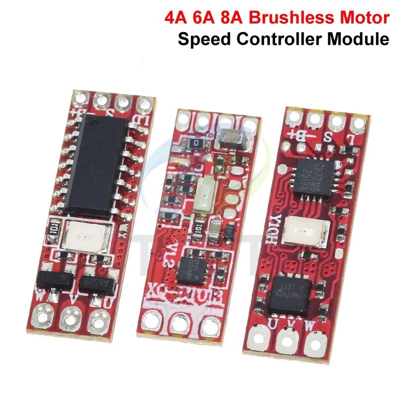 1S-3S DC 3.7V-8.4V 4A 6A 8A Micro Brushless Motor Driver Board Electric Regulator Drive For 1104 1106 1306 1407 Brushless Motor