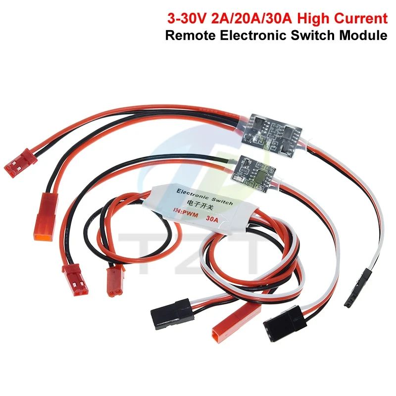 2-30A High Current Remote Control Electronic Switch Aerial Model Plant Protection for RC Drone Water Pump PWM Signal Control