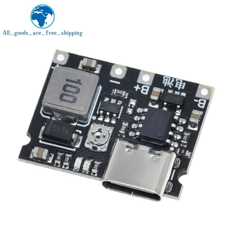1/3pcs Type-C USB 3.7V 4.2V 1A 5W Lithium Li-ion 18650 Battery Charger Board DC-DC Step Up Boost Module TP4056 DIY Kit Parts