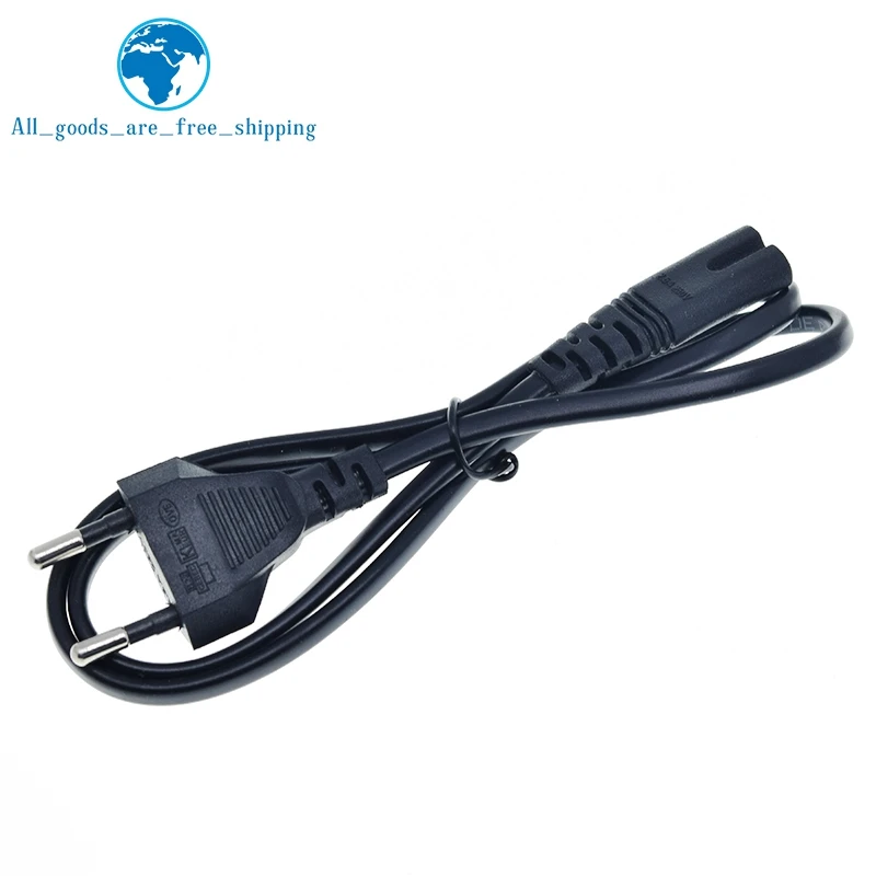 TZT 1/3pcs Universal 0.5m EU Standard to Figure 8 C7 2-Pin Plug AC Power Cable Lead Cord New High Quality 250V