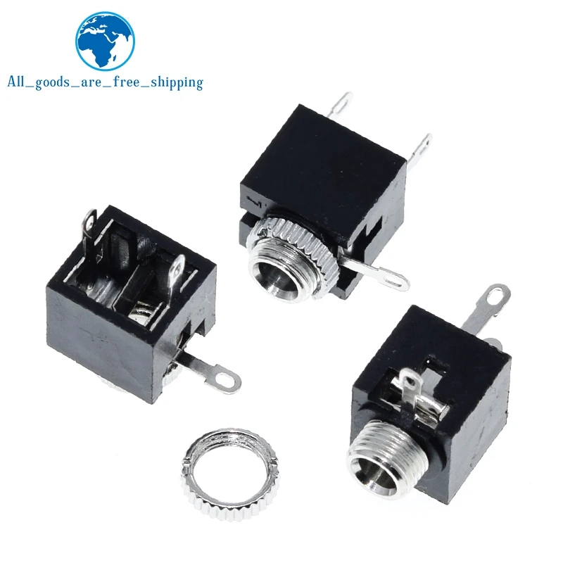 10/30Pcs TZT 3.5mm Female Audio Connector 3 Pin DIP Headphone Jack Socket Mono Channel PJ-301M PJ301M