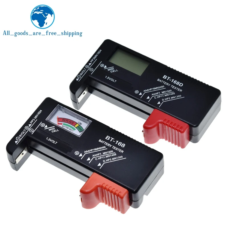 1/3PCS AA/AAA/C/D/9V/1.5V Batteries Universal Button Cell Battery Capacity Voltage Tester Module BT168 Power Indicator Module