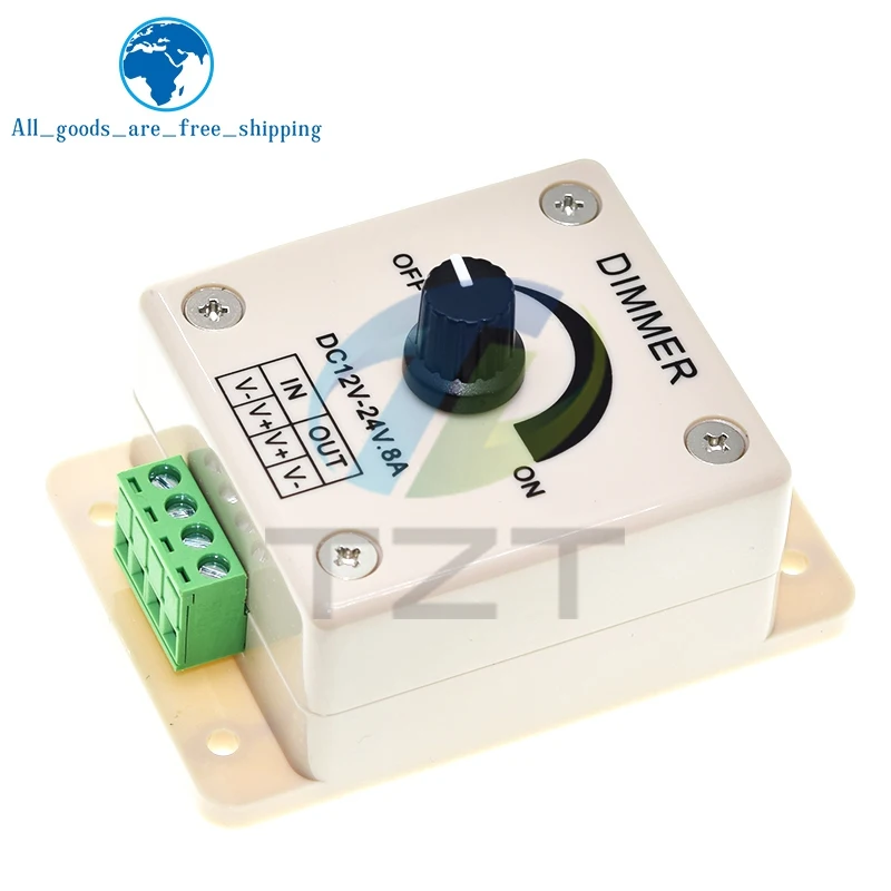 TZT 1/3PCS Voltage Regulator DC-DC Voltage Stabilizer 8A Power Supply Adjustable Speed Controller DC 12V LED Dimmer 12 V