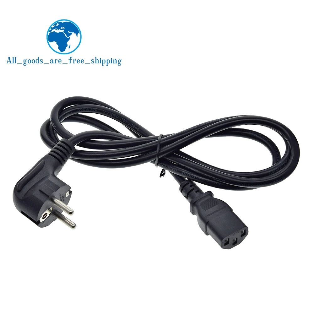 1/3PCS 1.5m IEC320 C13 to European 2 pin Round Power line cables,Schuko CEE7/7 Power Cable,IEC320 C14 VDE Power cord