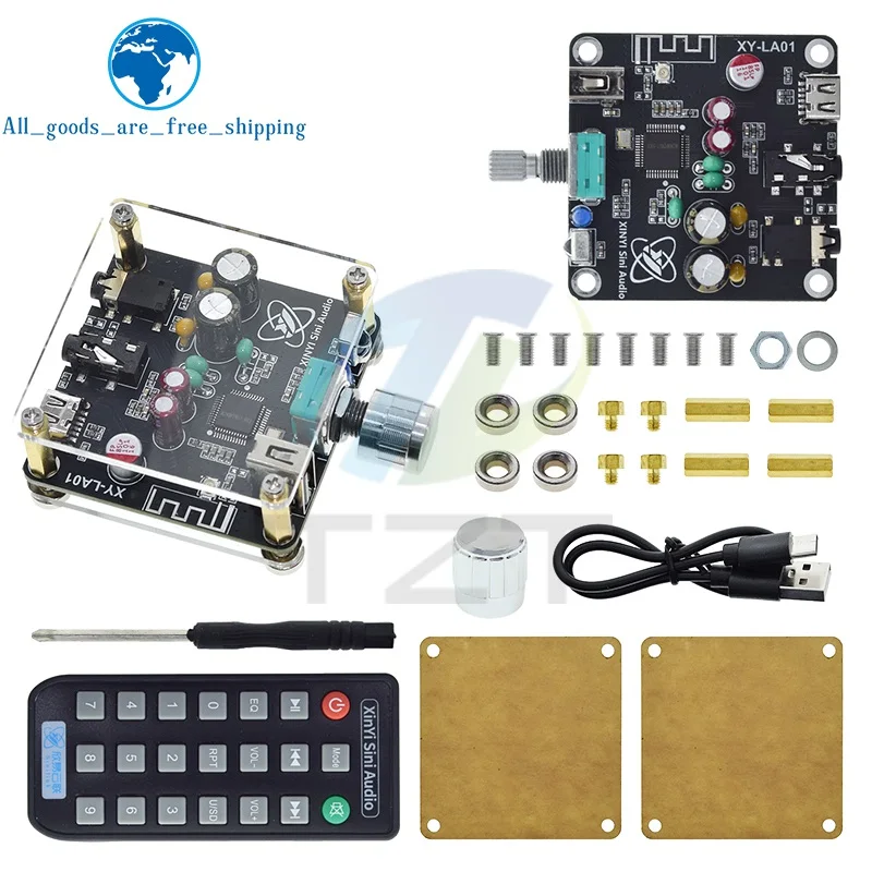 Audio Receiver Amplifier Board XY-LA01 Lossless Fever HIFI 5.2 Bluetooth Decoding Board Player Type-C BT Decoder Board AUX USB