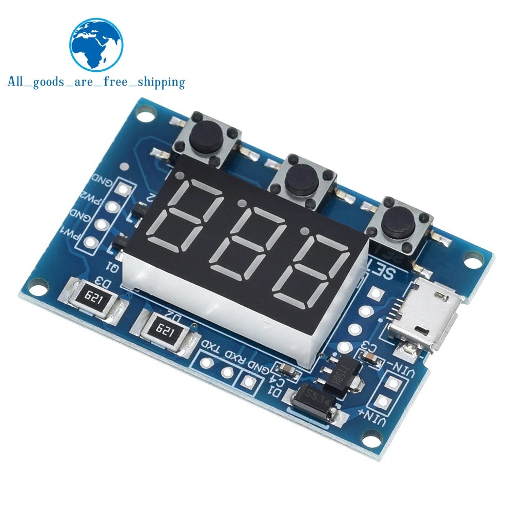 1/3PCS DC 5-30V Micro USB 5V Power Independent PWM Generator 2 Channel Dual Way Digital LED Duty Cycle Pulse Frequency Board