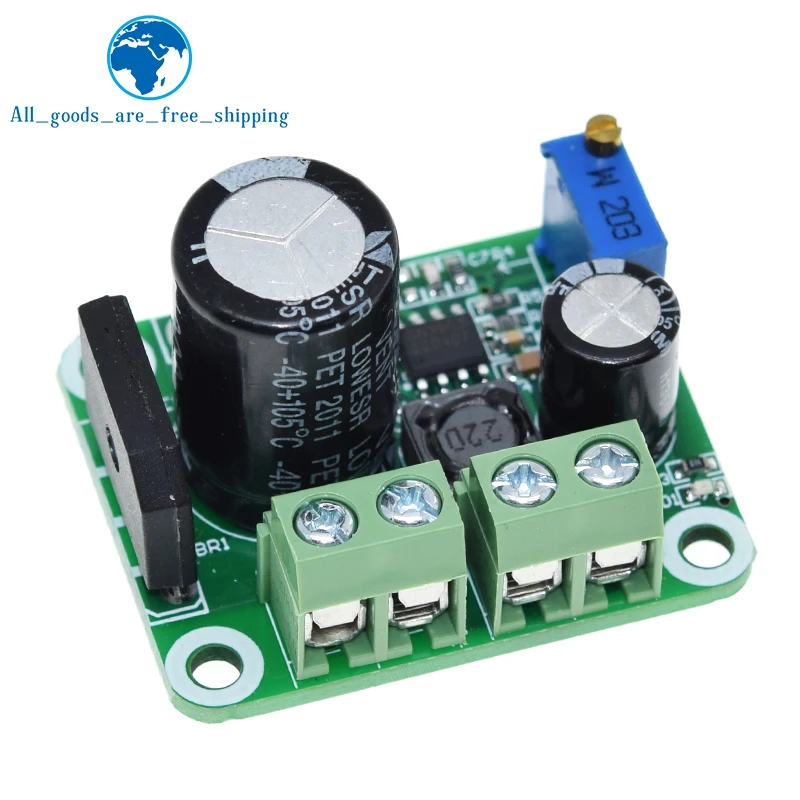 TZT AC-DC Buck Step-down Converter Adjustable Power Supply Module 2A AC 5-20V DC 5-32V Output 3.3-18V Regulated Rectifier Filter