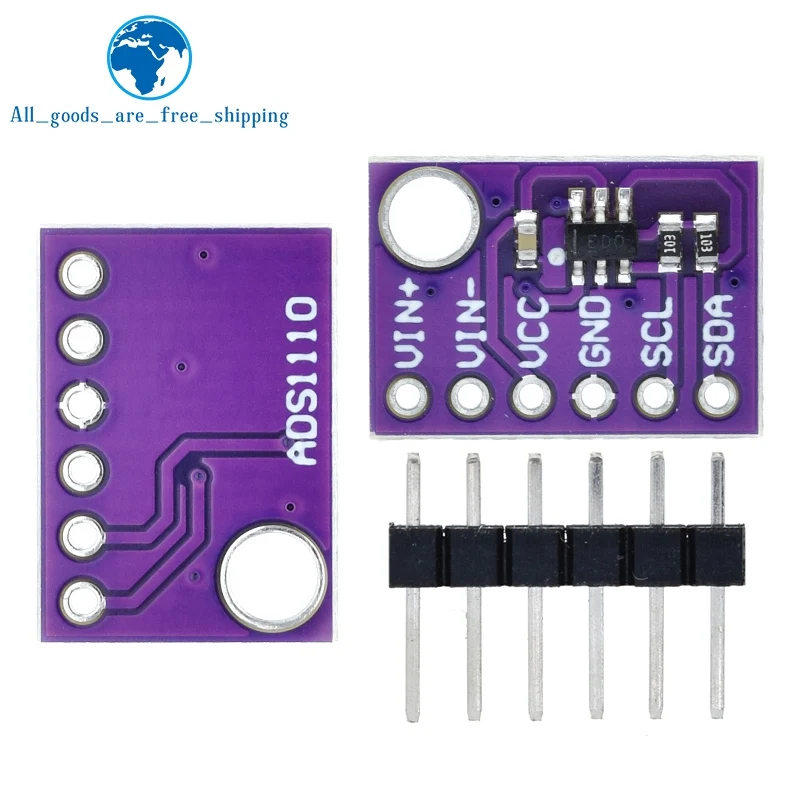 TZT 1/3PCS ADS1110 16-Bit Analog/Digital AD Convertor Thermocouple Temperature Detection 1110 2.7-5.5V 240uA