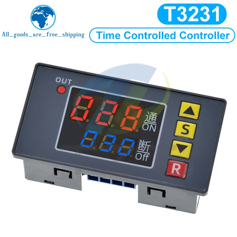 TZT AC 110V 220V T3231 Digital Time Delay Relay LED Display Cycle Timer Control Switch Adjustable Timing Relay Time Delay