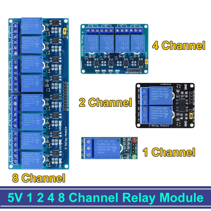 TZT 5V 12V 1 2 4 6 8 Channel Relay Module With Optocoupler Relay Output 1 2 4 6 8 Way Relay Module For Arduino In stock