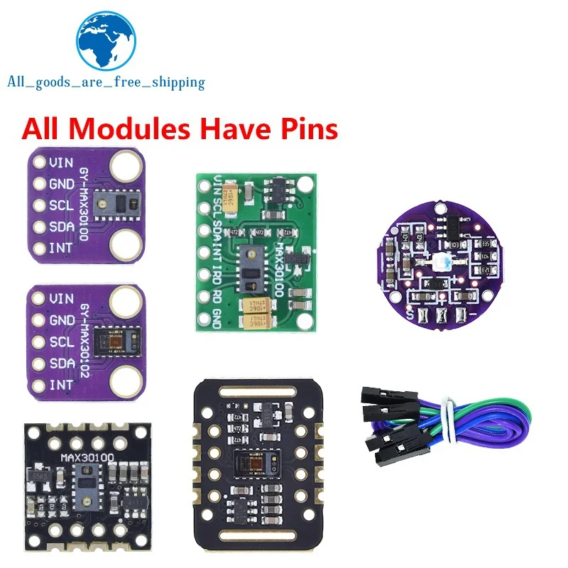 1/3PCS MAX30102 MAX30100 Heart rate Sensor Module Puls detection Blood oxygen concentration test For Arduino Ultra-Low Power