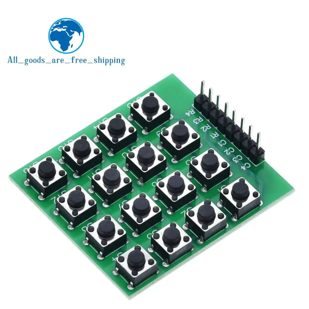 TZT 1/3PCS 4x4 Matrix 16 Keypad Keyboard Module 16 Button Mcu for Arduino