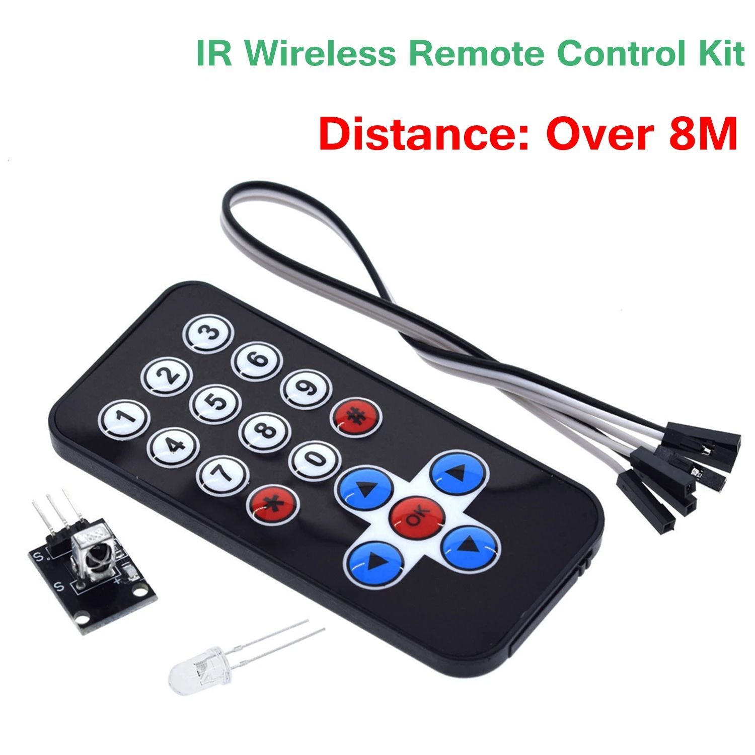 TZT 1/3PCS Infrared IR Wireless Remote Control Module Kits DIY Kit HX1838 For Arduino Raspberry Pi