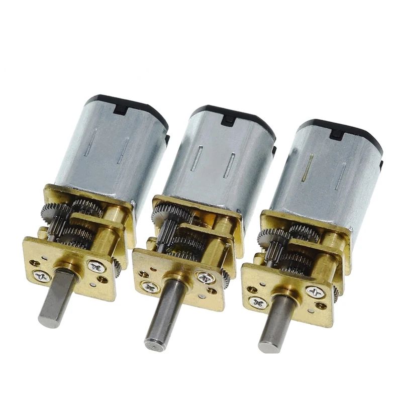 TZT 1/3PCS DC 6V 30RPM 200RPM N20 Mini Micro Metal Gear Motor with Gearwheel DC Motors GA12-N20