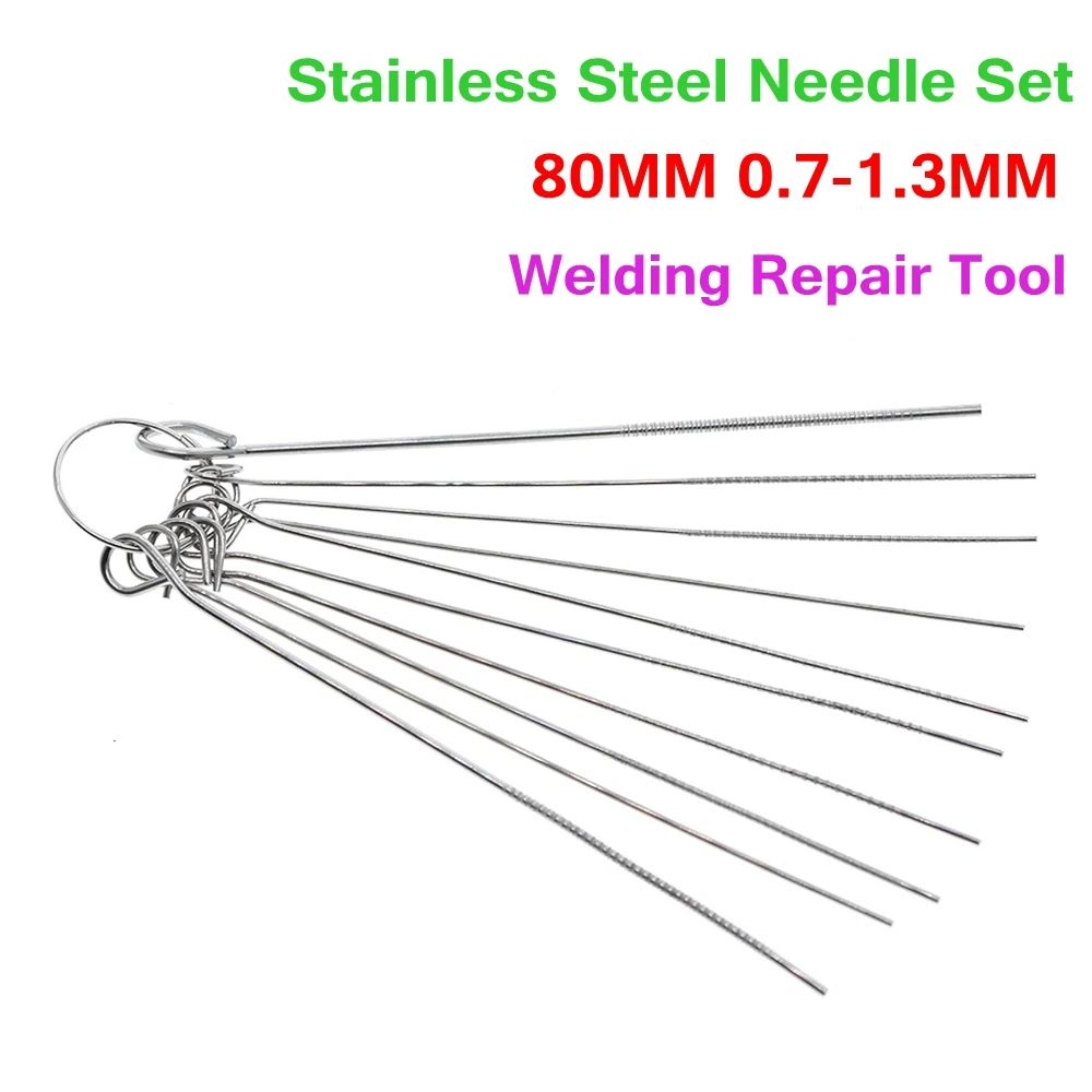 TZT 10 Kinds Stainless Steel Needle Set PCB Electronic Circuit Through Hole Needle Desoldering Welding Repair Tool 0.7-1.3mm