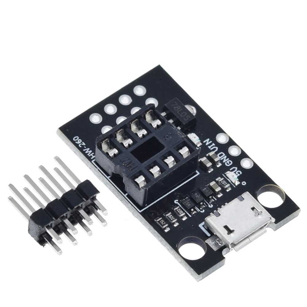 1/3PCS Pluggable ATTINY Development Board For ATtiny13A/ATtiny25/ATtiny45/ATtiny85 Programming Editor Micro Usb Power Connector