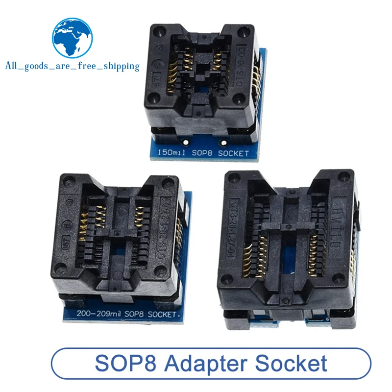 1/3PCS SOP16 to DIP8 Wide-body Seat Wide 150mil 200mil 208mil 209mil 300mil Programmer SOP8 Adapter Socket for EZP2013 CH341A