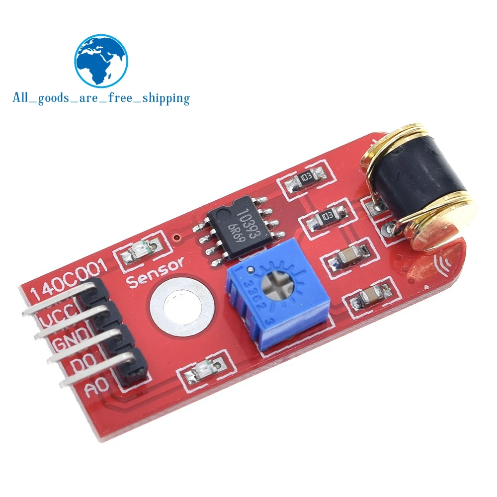 TZT 1/3CS 801s Shake vibration Sensor Module For Arduino Open Source LM393 3-5VDC TT Logic