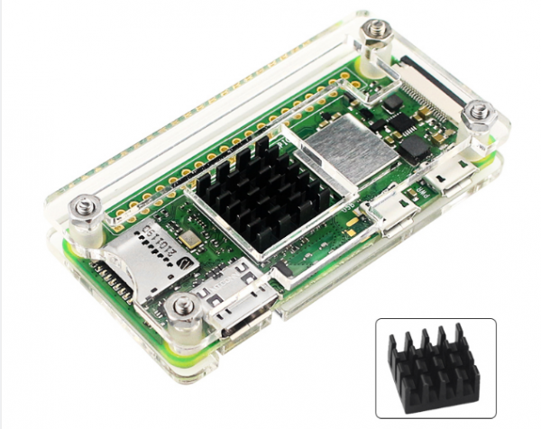 Case + Dissipador Raspberry Pi Zero 1.3/2/w/wh Acrílico