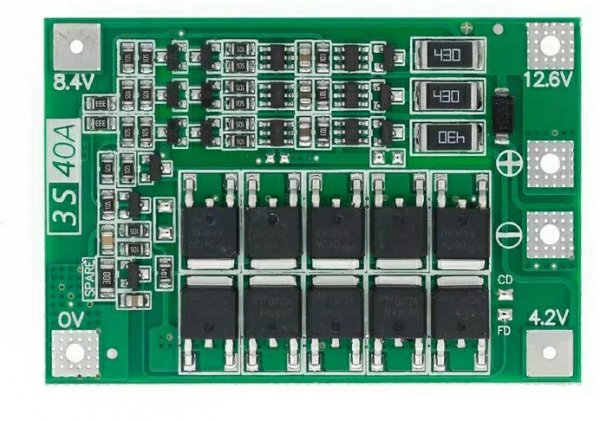 Kit Com 3 Placas Bms 3s 60a Com Balanceamento + Brindes