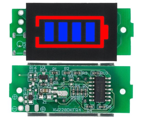 Módulo Indicador Nível De Carga Bateria 1s A 8s Azul