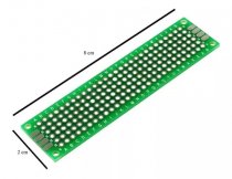 Placa Circuito Impresso Dupla Face Ilhada 2x8cm - 10 Peças