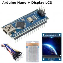 Kit Arduino Nano + Display Spi 1.3 Pol + Protoboard +jumpers